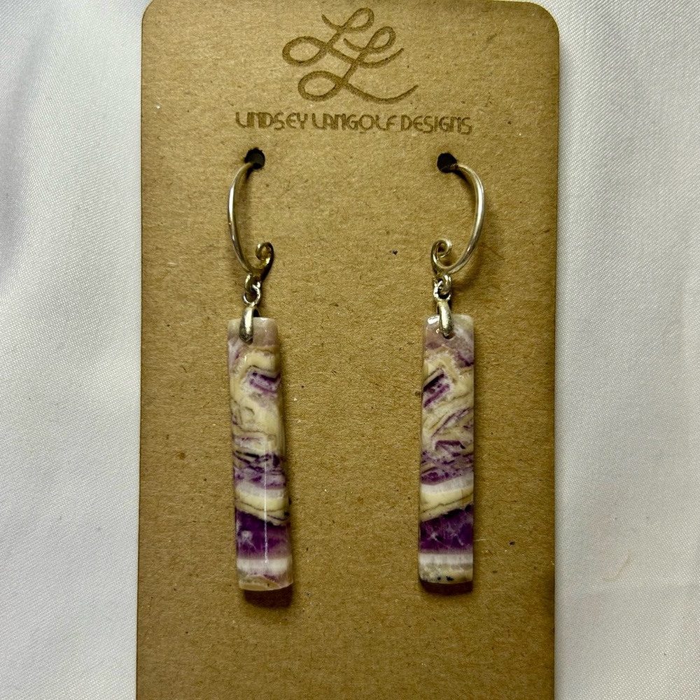 Petrified Flourite Earrings
